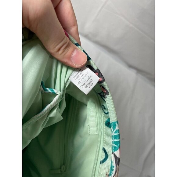 VERA BRADLEY Slim Crossbody MINT FLOWERS Bag Purse Tote - Picture 5 of 14